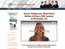 Tablet Screenshot of duilawyerriverside.com